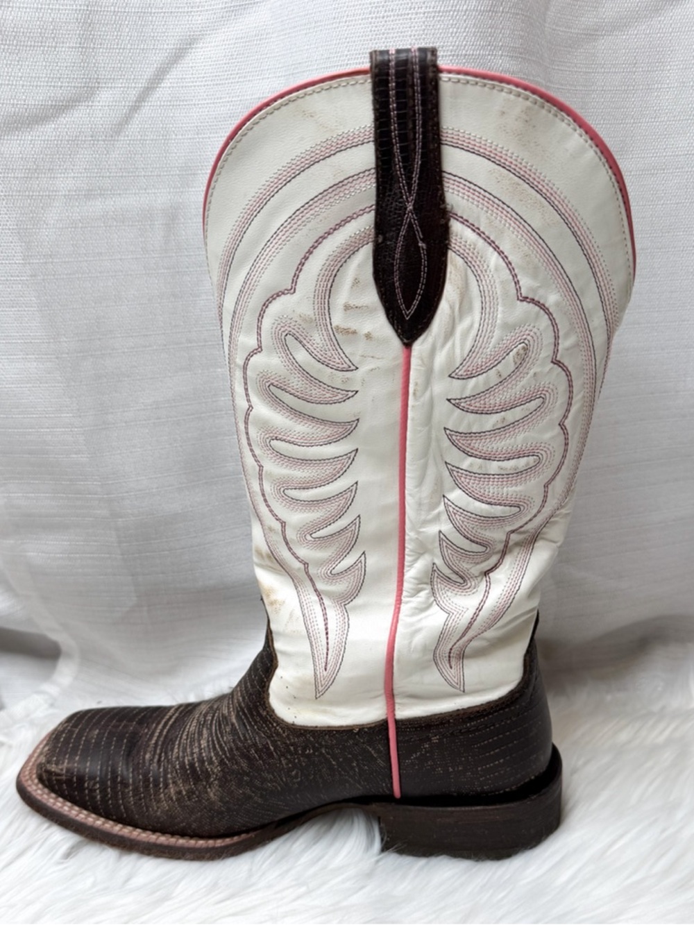 Ariat Circuit Shiloh Western Boots Womens Size 9 Distressed Brown Square Toe - Picture 6 of 8